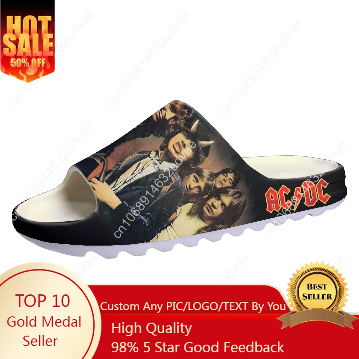 Men'S Shoes Dc - AC Rock Band Soft Sole Sllipers